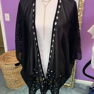 Anthropologie Black Kimono